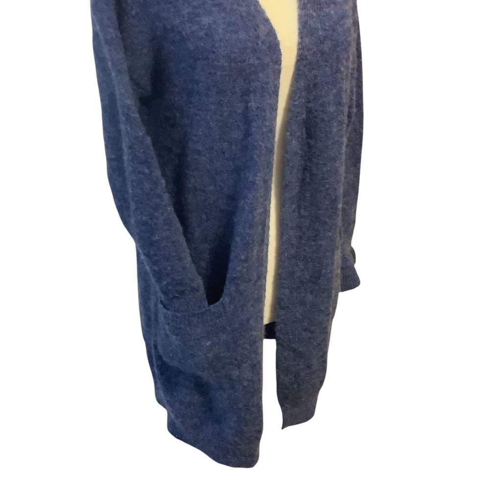 KAFFE HELLEN AYA BLUE WOOL/ MOHAIR BLEND LONG SLEEVE OPEN CARDIGAN/ Size S - Picture 6 of 12